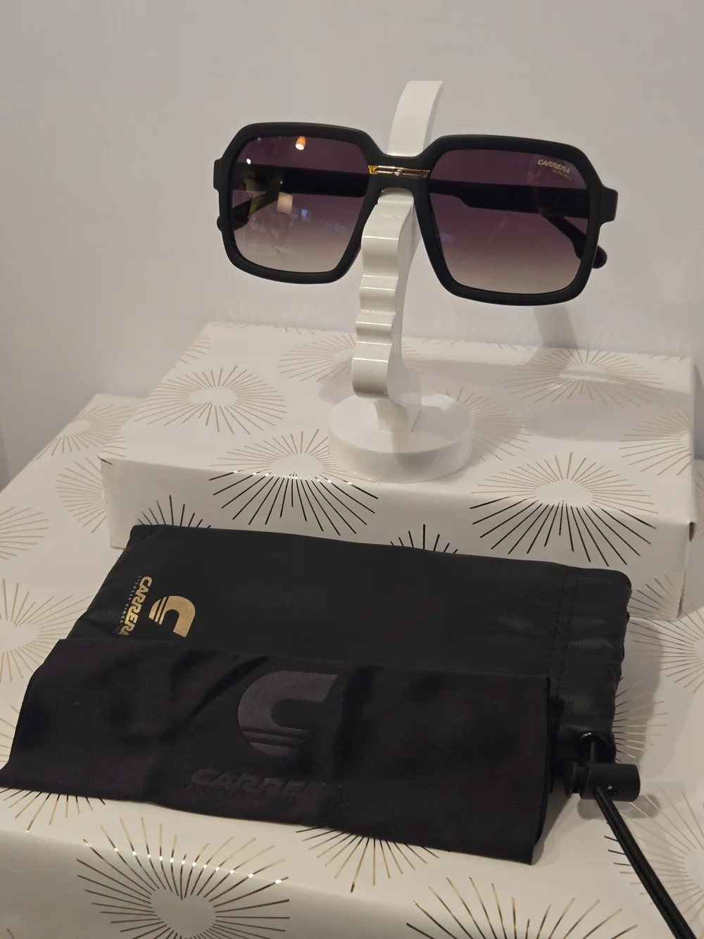 Carrera Victory Unisex Black Frame Sunglasses with Purple Gradient Lenses
